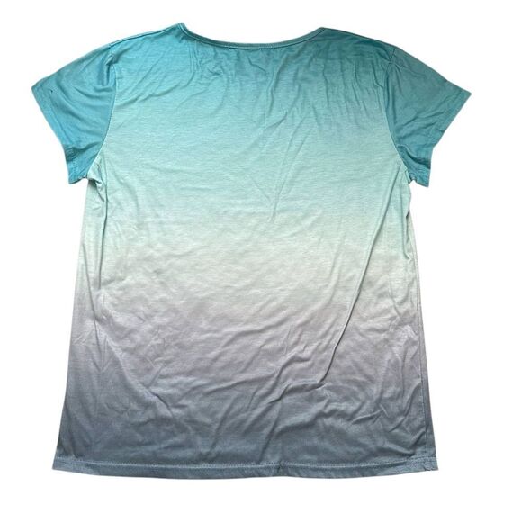 Gradient Blue Women's Short Sleeve Tee - Picture 2 of 3